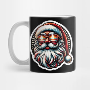 Holiday Elegance: Santa with Retro Glasses Mug